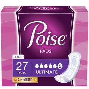 Poise Incontinence Pads Ultimate Absorbency, Long, 27 Ct , CVS