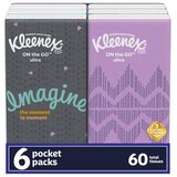 Kleenex On-the-Go Facial Tissues, 3-Ply, 10 Tissues per Box, thumbnail image 1 of 7