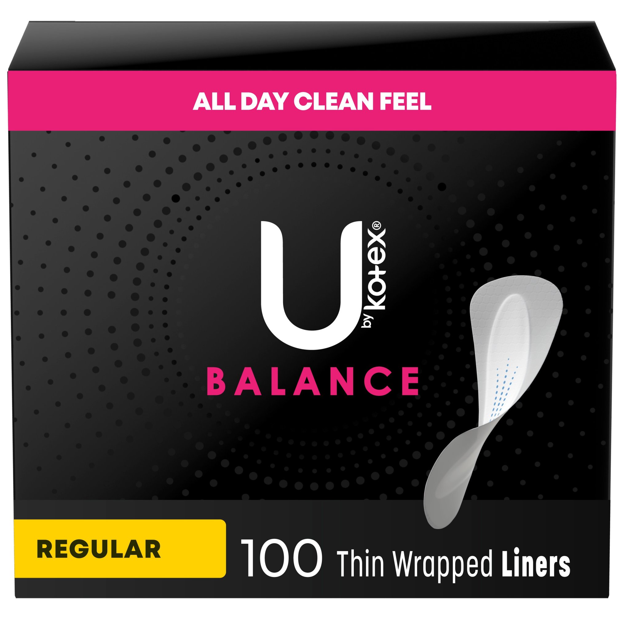  U by Kotex Barely There Thin Pantiliners Unscented, 100 Count 