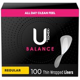 U by Kotex Barely There Liners, Unscented, Regular, thumbnail image 1 of 9