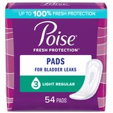 Poise Incontinence Pads Light Absorbency, thumbnail image 1 of 8
