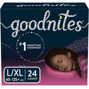 GoodNites Bedtime Bedwetting Underwear for Girls, L-XL, 25 CT