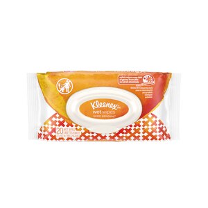  Kleenex Wet Wipes Germ Removal for Hands and Face, 20 CT 