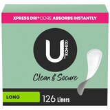 U by Kotex Lightdays Long Panty Liners, Unscented, thumbnail image 1 of 9