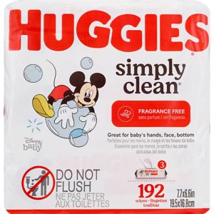 Huggies Simply Clean Baby Wipes, Unscented, Refill, 240 Ct - 64 Ct , CVS