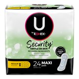 U by Kotex Security Maxi Feminine Pads, Unscented, Regular, 24 CT, thumbnail image 2 of 7