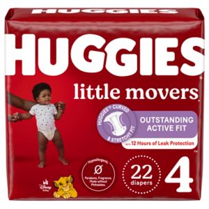 Huggies Little Movers Baby Diapers, Size 4, 22 CT