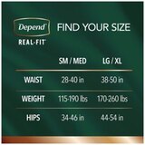 Depend Real Fit for Men Incontinence Briefs Maximum Absorbency, thumbnail image 3 of 8