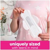 U by Kotex Ultra Thing Teen Pads with Wings, Unscented, Overnight, thumbnail image 3 of 9
