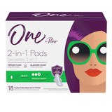 One by Poise Feminine Pads with Wings 2-in-1 Period & Bladder Leakage Pad for Women, thumbnail image 2 of 7