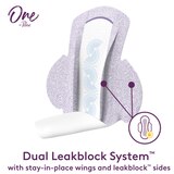 One by Poise Feminine Pads with Wings 2-in-1 Period & Bladder Leakage Pad for Women, thumbnail image 5 of 7