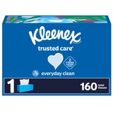 Kleenex Trusted Care Facial Tissues, 1 Flat Box, 160 Tissues per Box, 2-Ply, thumbnail image 1 of 9