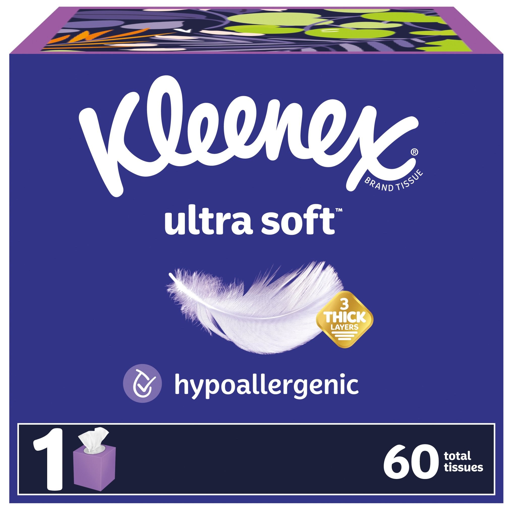 Kleenex Ultra Soft, Soft Facial Tissue, 1 Cube Box, 60 Ct , CVS