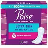 Poise Ultra Thin Incontinence Pads Maximum Absorbency, thumbnail image 1 of 7