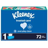Kleenex Trusted Care Facial Tissues, 1 Flat Box, 72 Tissues per Box, 2-Ply, thumbnail image 1 of 9