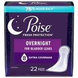 Poise Overnight Incontinence Pads for Women Ultimate Absorbency, 24 CT, thumbnail image 1 of 6