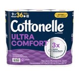 Cottonelle Ultra Comfort Toilet Paper, 9 Mega Rolls (9 Mega Rolls = 36 regular rolls), 268 Sheets per Roll, thumbnail image 4 of 11