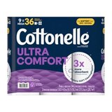 Cottonelle Ultra Comfort Toilet Paper, 9 Mega Rolls (9 Mega Rolls = 36 regular rolls), 268 Sheets per Roll, thumbnail image 5 of 11