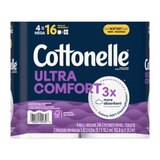 Cottonelle Ultra Comfort Toilet Paper, Strong Toilet Tissue, 4 Mega Rolls (4 Mega Rolls = 16 Regular Rolls), 268 Sheets per Roll, thumbnail image 3 of 9