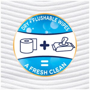 Cottonelle FreshCare Flushable Wipes For Adults 42 Count 8 Soft Packs