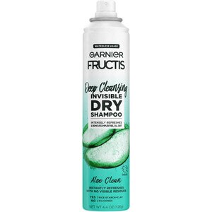 Garnier Fructis Deep Cleansing Invisible Dry Shampoo, Refreshes Hair, 4.4 OZ