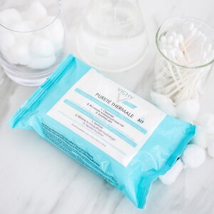 Vichy Purete Thermale 3 In 1 Micellar Cleansing Wipes Waterproof Makeup Remover