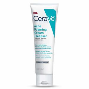 CeraVe - Crema espumosa de limpieza antiacné, 5 oz
