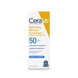 CeraVe Hydrating Sunscreen Lotion, Mineral Face Sunscreen, 2.5 OZ, thumbnail image 4 of 9
