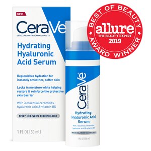 CeraVe Hydrating Hyaluronic Acid Face Serum for Normal to Dry Skin, 1 OZ