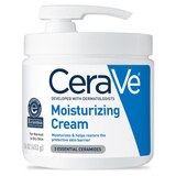 CeraVe Moisturizing Cream with Pump, Body & Face Moisturizer, 16 OZ, thumbnail image 1 of 10