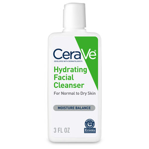CeraVe Daily Trial Size Face Wash, Hydrating Facial Cleanser for Normal to Dry Skin with Hyaluronic Acid, Ceramides & Glycerin, 3 OZ
