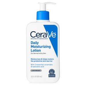 CeraVe - Loción hidratante de uso diario para piel normal a seca con ácido hialurónico, 12 oz