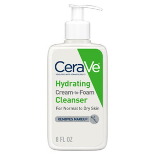 CeraVe Hydrating CreamtoFoam Facial Cleanser with Hyaluronic Acid