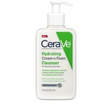 CeraVe Hydrating Cream-to-Foam Facial Cleanser with Hyaluronic Acid, thumbnail image 3 of 9