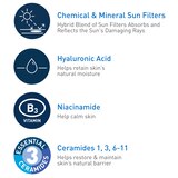 CeraVe Hydrating Sheer Sunscreen SPF 30 for Face and Body, Mineral & Chemical Sunscreen with Hyaluronic Acid, Niacinamides and Zinc Oxide, 3 oz, thumbnail image 2 of 13