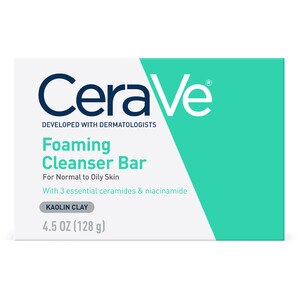 CeraVe - Limpiador espumoso en barra para piel grasa, 4.5 oz