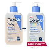 CeraVe Baby Wash and Shampoo, Gently Cleanses Baby's Skin, thumbnail image 2 of 9