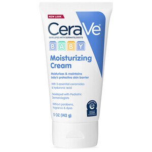 CeraVe Baby Moisturizing Cream, Gentle Baby Moisturizer for Dry and Eczema Prone Skin with Ceramides, 5 OZ