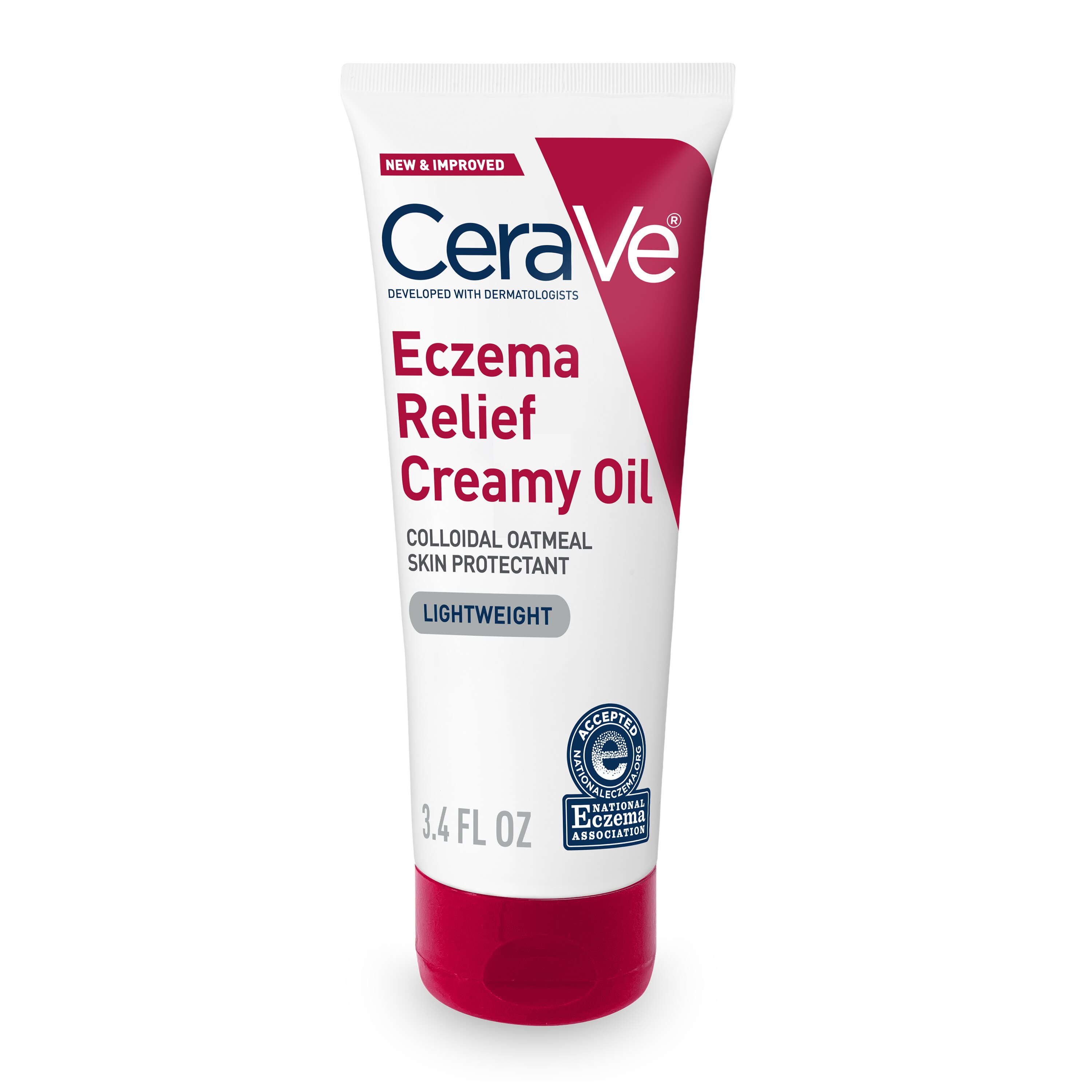 Cerave Eczema Relief Creamy Oil, Lightweight Body Moisturizing Lotion with Colloidal Oatmeal