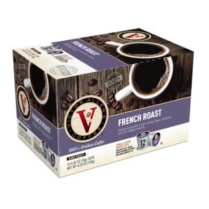 Victor Allen's French Roast Coffee, Dark Roast, Single Serve Brew Cups, 12 ct