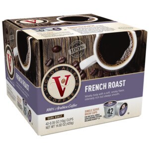 Victor Allen's French Roast Coffee, Dark Roast, Single Serve Brew Cups, 42 Ct , CVS