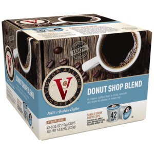 Victor Allen's Donut Shop Blend Coffee, Medium Roast, Single Serve Brew Cups, 42 Ct , CVS