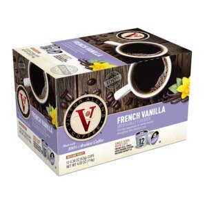 Victor Allen's French Vanilla Coffee, Medium Roast, Single Serve Brew Cups, 12 CT