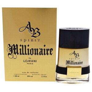 AB Spirit Millionaire by Lomani for Men - 3.3 oz EDT Spray
