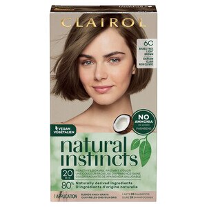 Clairol Natural Instincts Semi-Permanent Hair Color, 6C Brass Free Light Brown , CVS