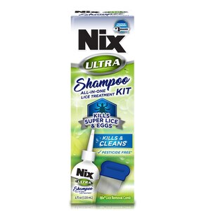 Nix Ultra All-in-1 Super Lice Shampoo and Lice & Egg Removal Comb, 4 OZ