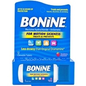 Bonine Raspberry Flavord Tablets