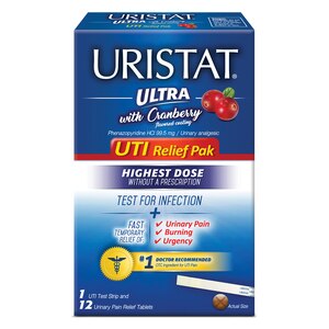 URISTAT UTI Relief Pak, Test For Infection + Pain Relief, 1 Strip, 12 Ct , CVS