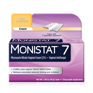  MONISTAT 7-Dose Yeast Infection Treatment, 7 Disposable Applicators & 1 Cream Tube 