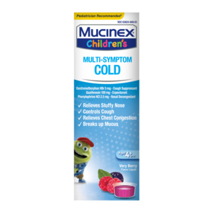 Children's Mucinex Multi Symptom Cold Relief Liquid, Very Berry, 4 FL OZ
